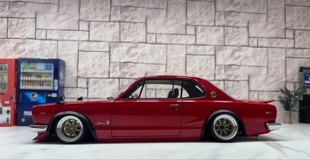 1/18イグニッションモデル ハコスカGTRワタナベ深リムカスタム　レッド