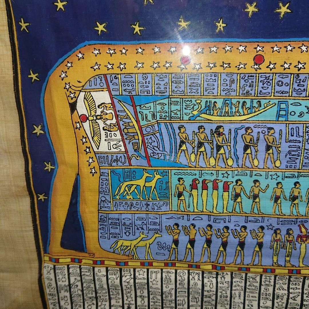 ■希少■古代エジプトパビルス絵画■肉筆■復刻版■工芸品■本物パビルス使用