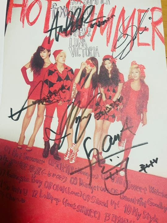 f(x) hot summer 直筆サイン