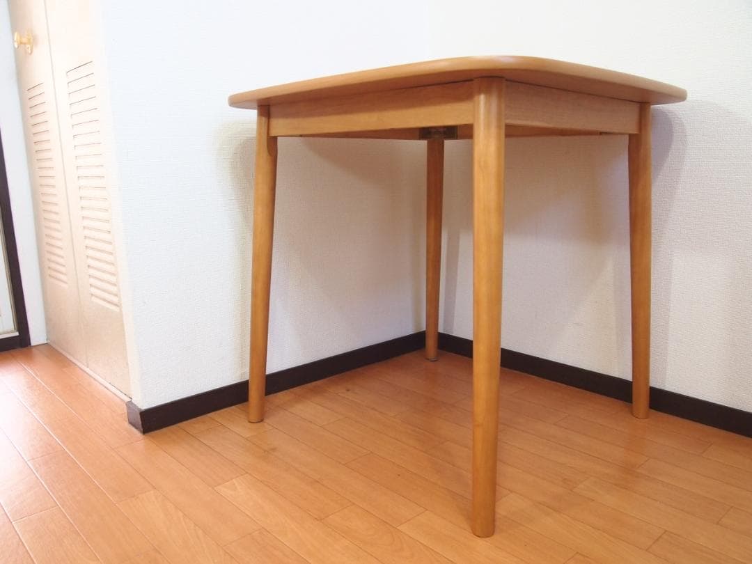 【美品】タンスのゲン 2人用 ダイニングテーブル/WRT38テーブル ウッド家具