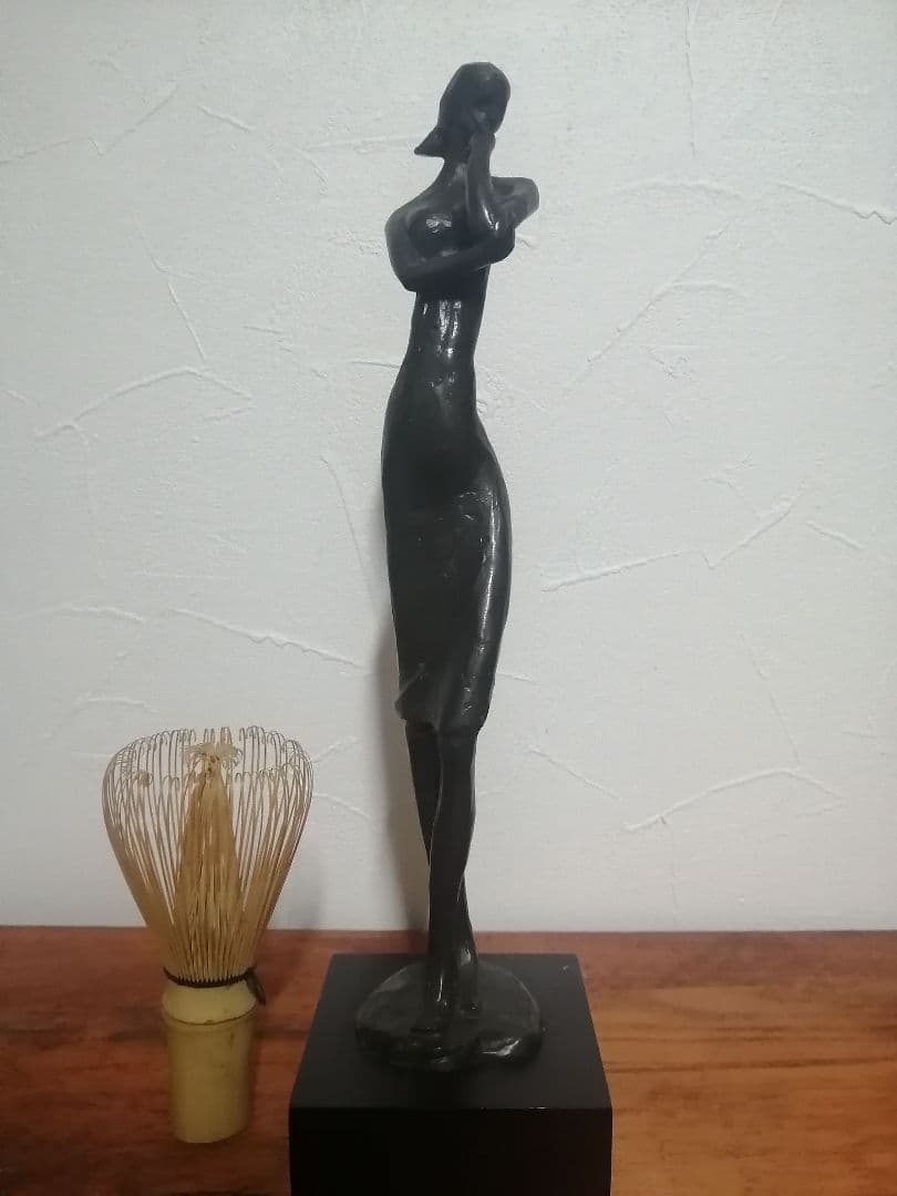 ブロンズ 女性像 抽象 モダンアート ブロンズ像　時代金工 金属工芸