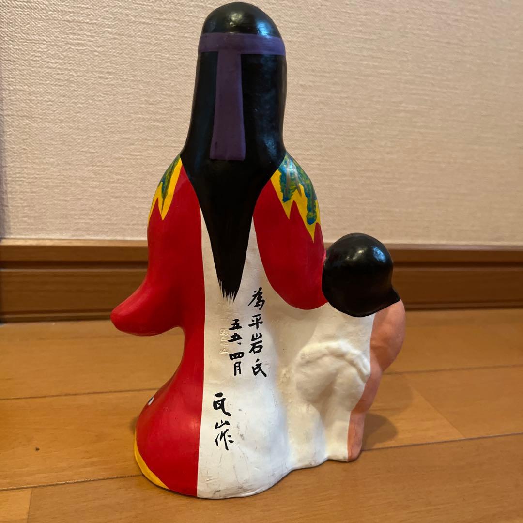 中山土人形の「山姥金時と鉞兎・一対」　伝統工芸品　郷土玩具