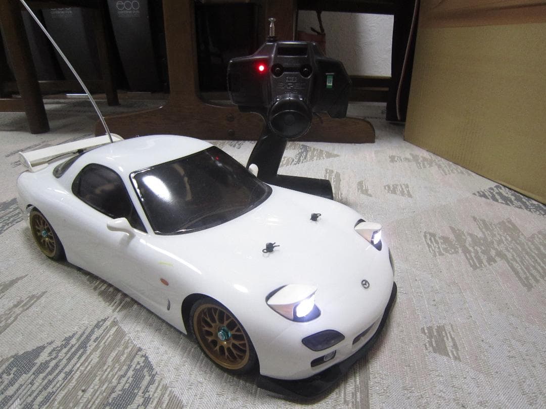 くりこう 1/10 タミヤ TT01 RX-7 FD3S カスタム 鬼速