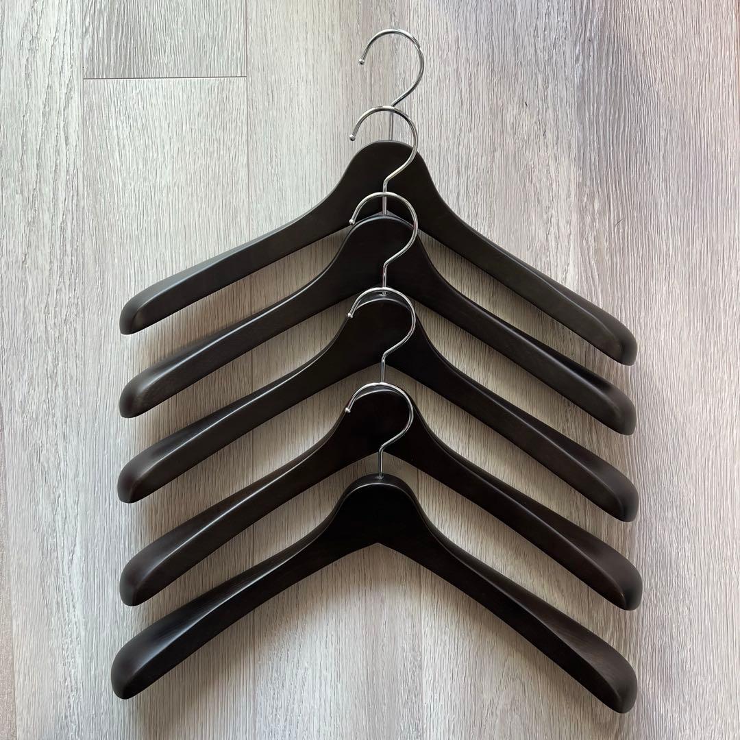 セキさま専用　ナカタハンガー　ジャケット用　ダークブラウン　6本セット