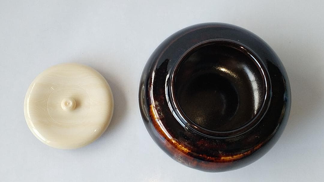 桶谷定一 大海茶入 仕覆 亀甲龍紋緞子 茶道具 共箱 茶入 新品 未使用 保管品