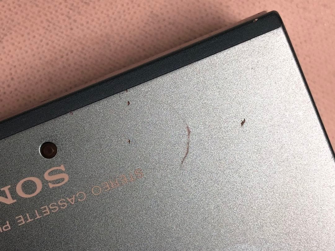 これ液漏復活？ワウフラ仕様通動くSONY WM-DDアナログガジェット、ブルーQ