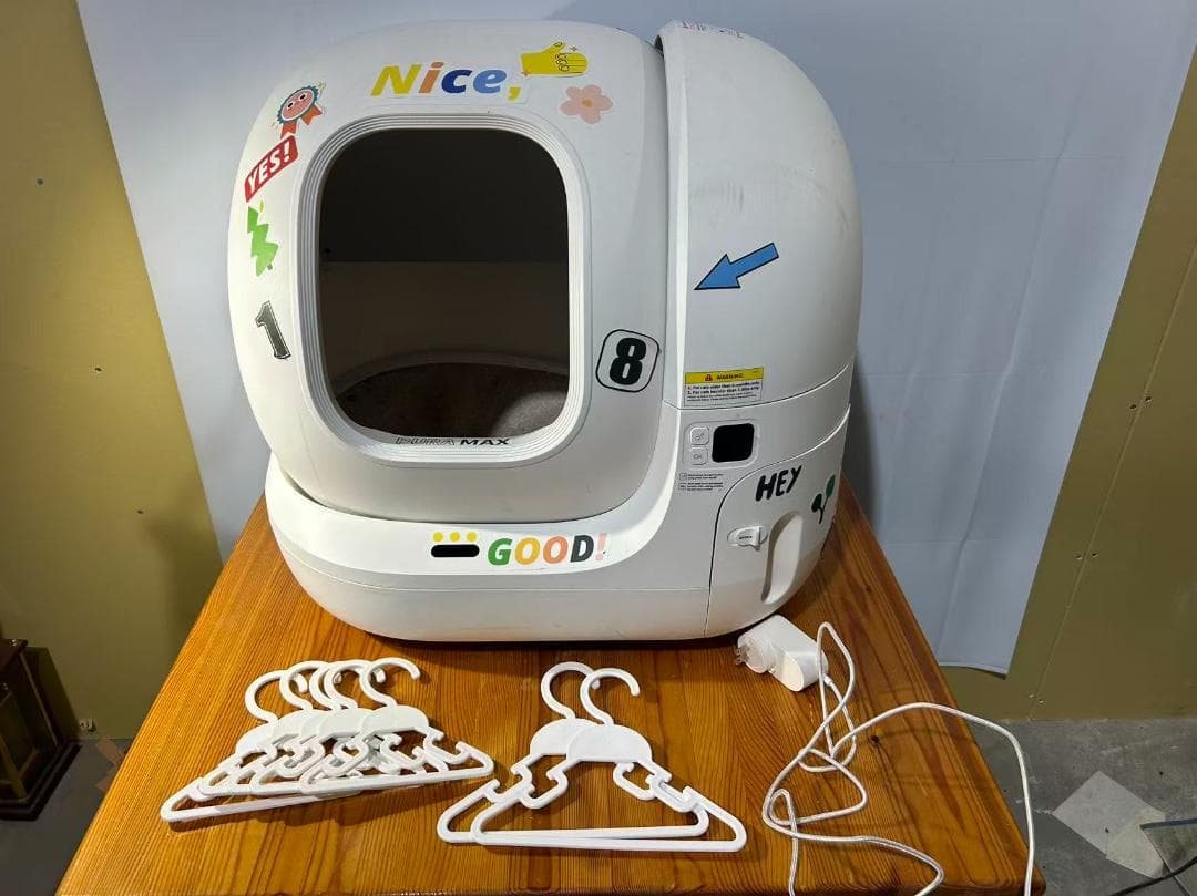 自動猫トイレ ホワイト 丸型