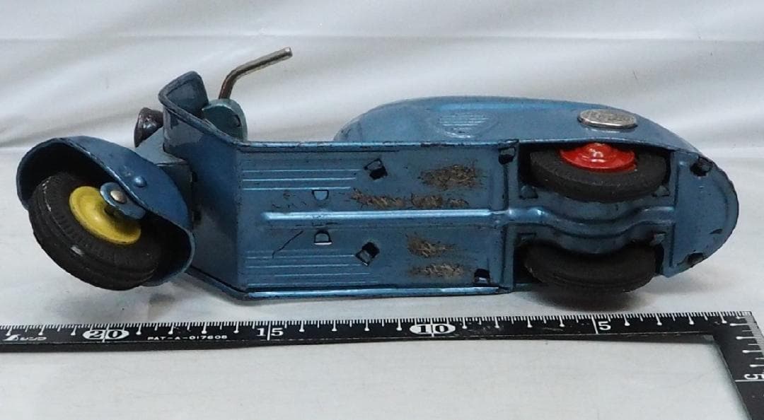 萬代屋【新三菱工業シルバーピジョン青】ブリキtin toy carスクーター箱無