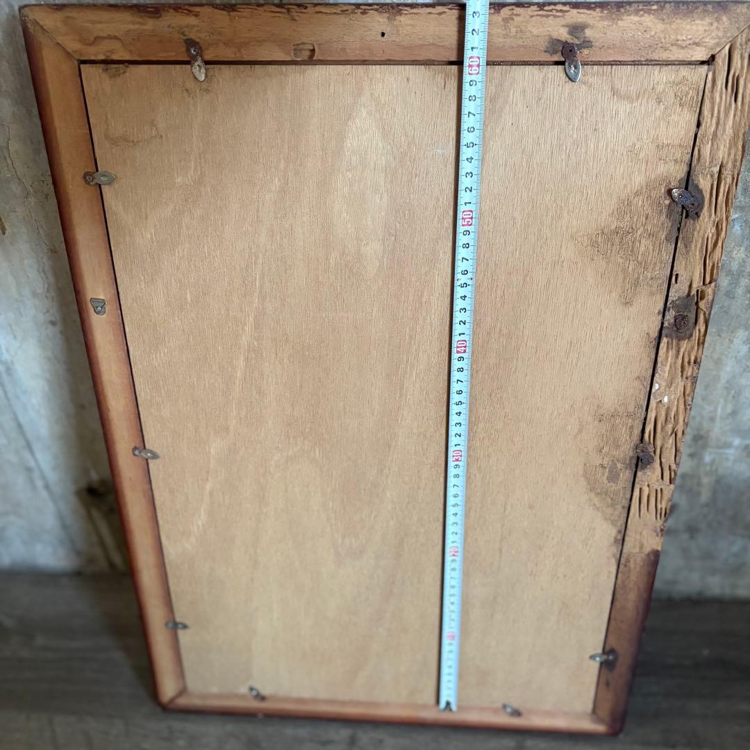 ニューステンドグラスパネル　帆船　ヨット　ヴィンテージ 額装　現状品