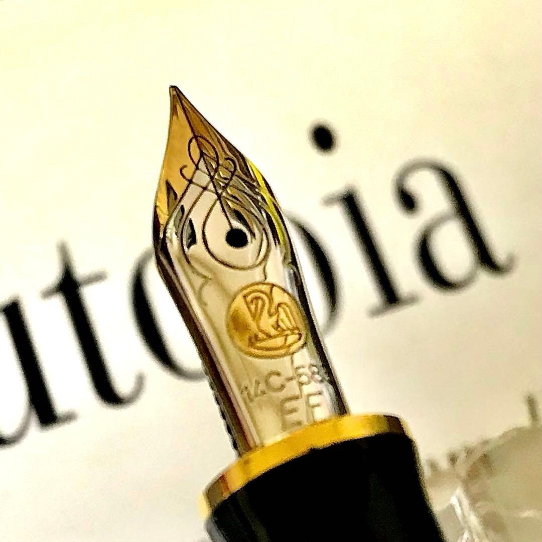 ☆お勧め☆美しいペリカン万年筆スーベレーンM400グリーン縞(EF)☆極上美品