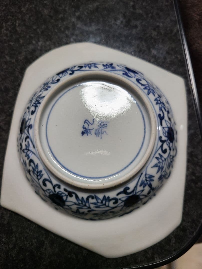 須田菁華染付六角皿5客組