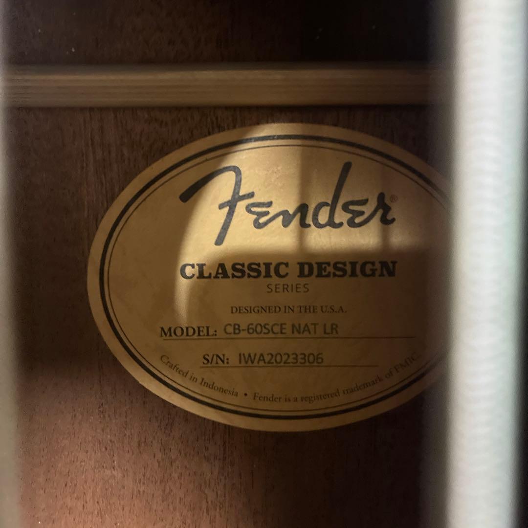 Fender エレアコベース CB-60SCE RITTER　RGP-5-AB