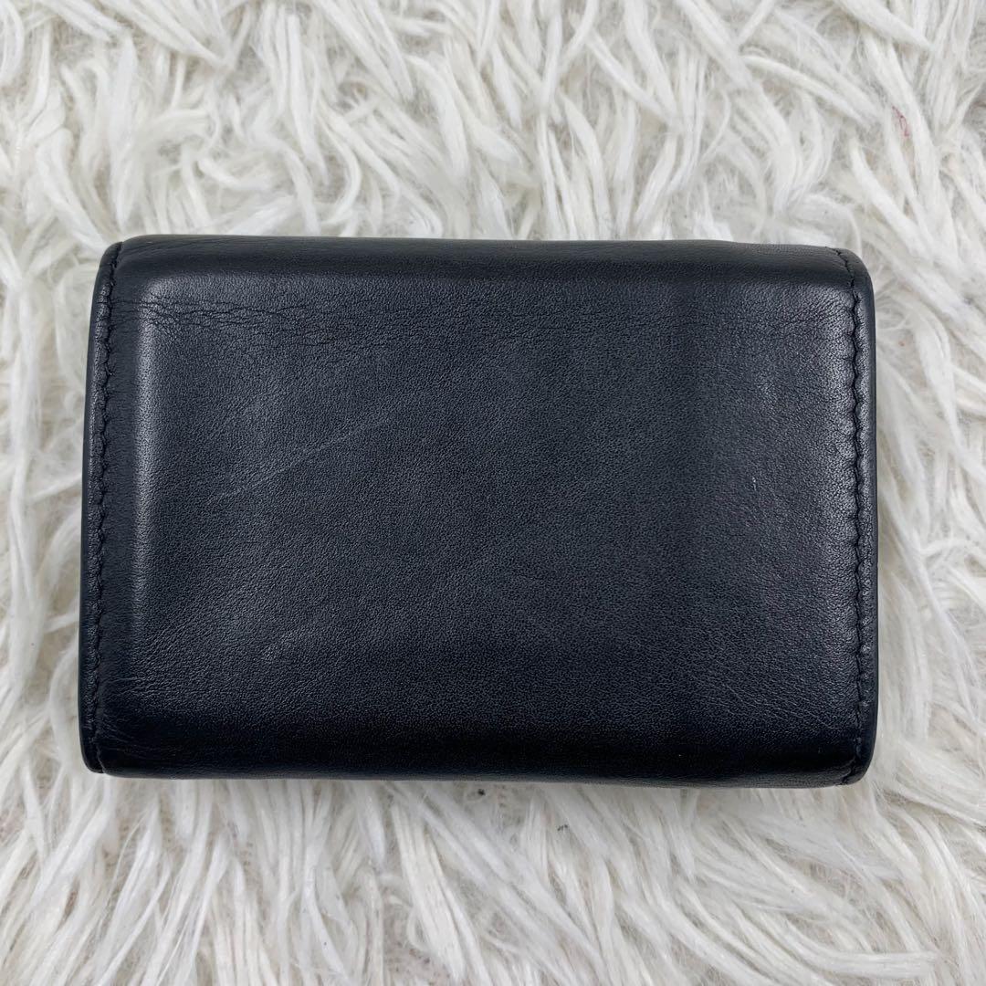 【✨美品✨】 サンローラン 三つ折り財布 オリガミ タイニウォレット ブラック