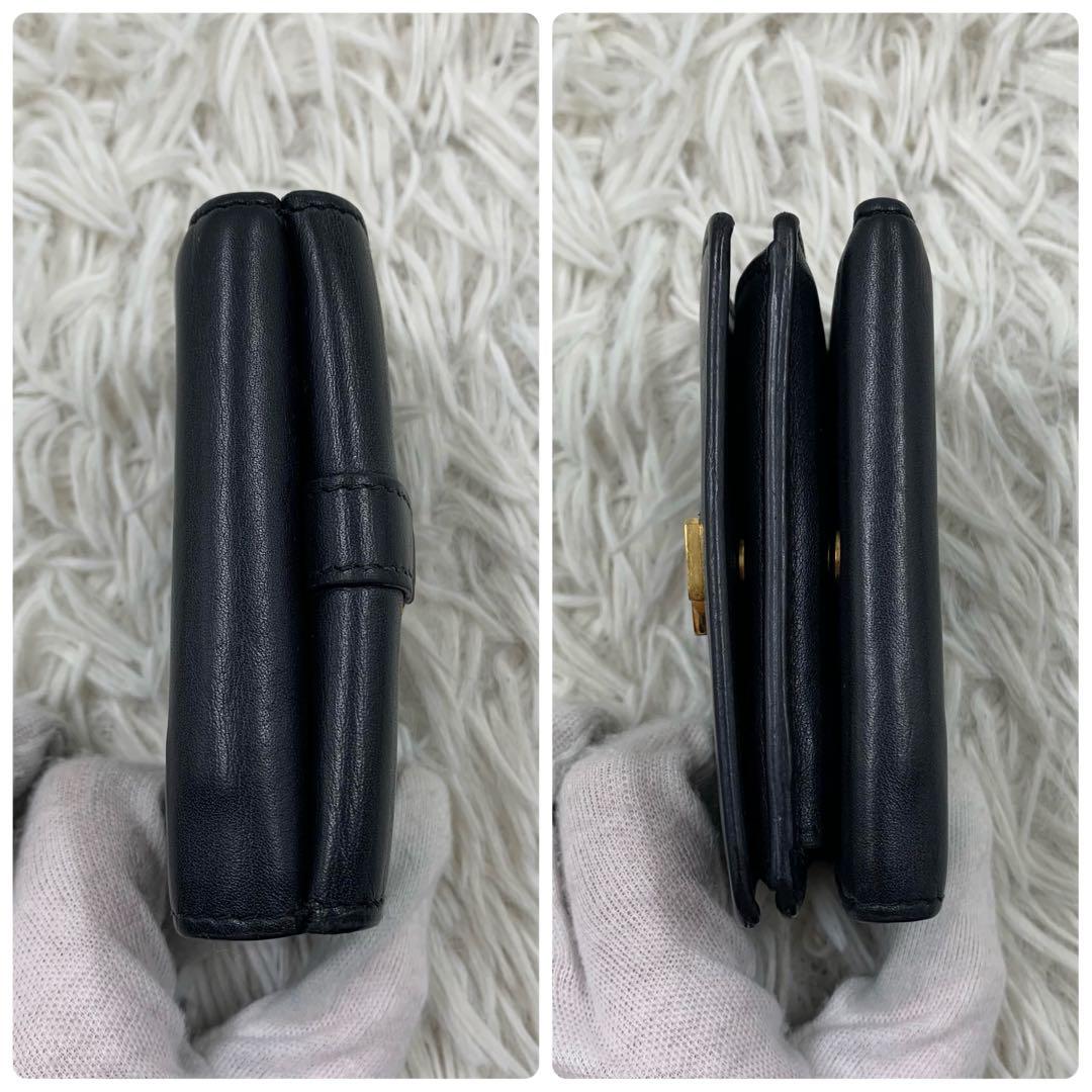 【✨美品✨】 サンローラン 三つ折り財布 オリガミ タイニウォレット ブラック