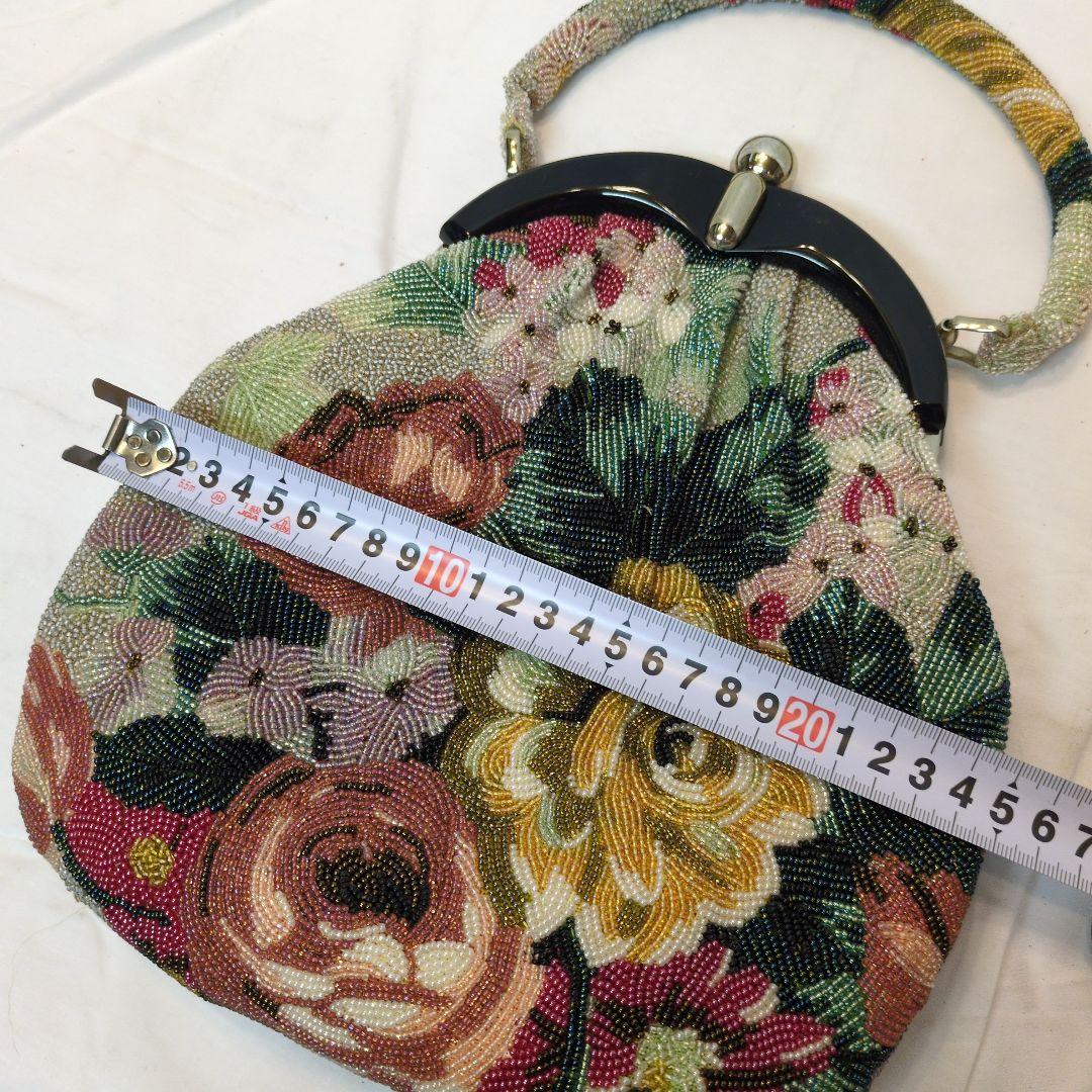 セール【超美品】昭和レトロ 　ビーズバッグ　高級品　パーティーバッグ　年代物