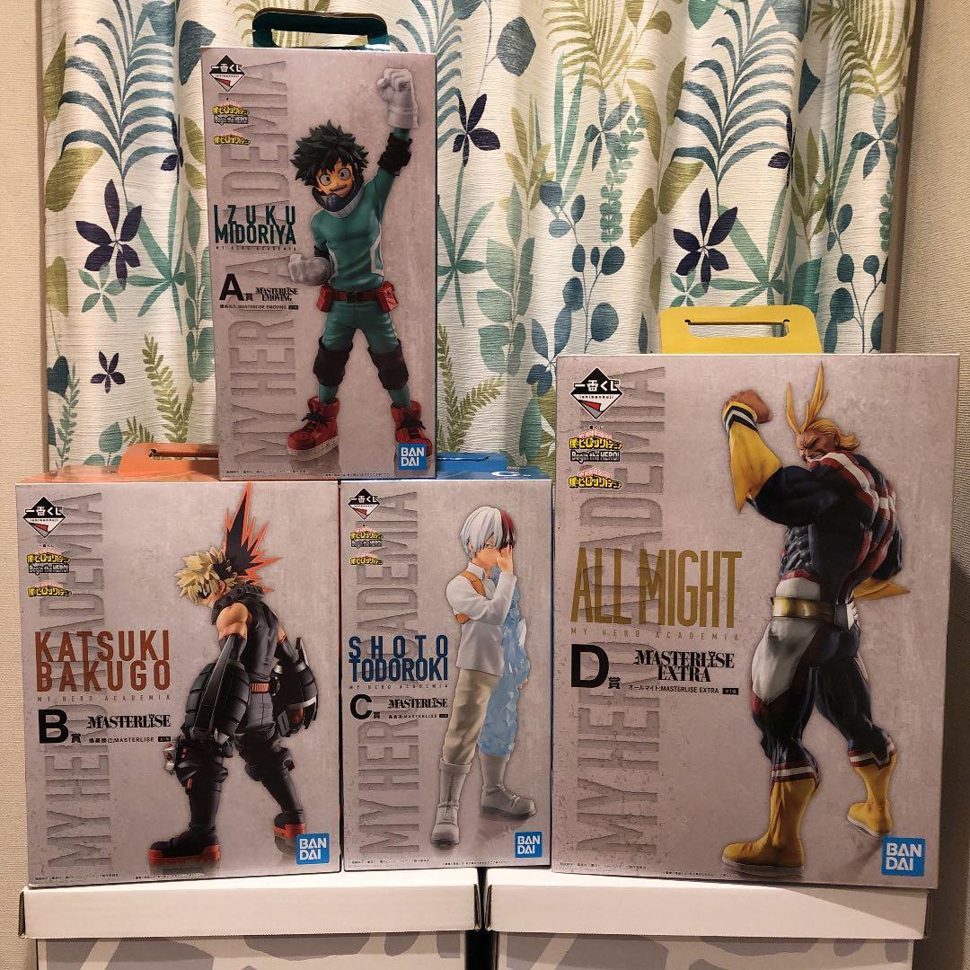僕のヒーローアカデミア　ヒロアカ一番くじ　オールマイト　緑谷　爆豪　轟フィギュア