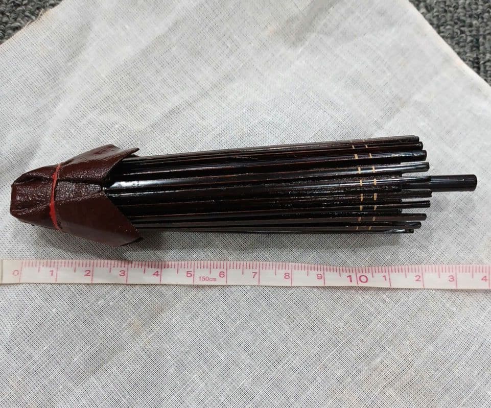 川瀬表完 作 乾漆 傘香合 共箱 茶道具