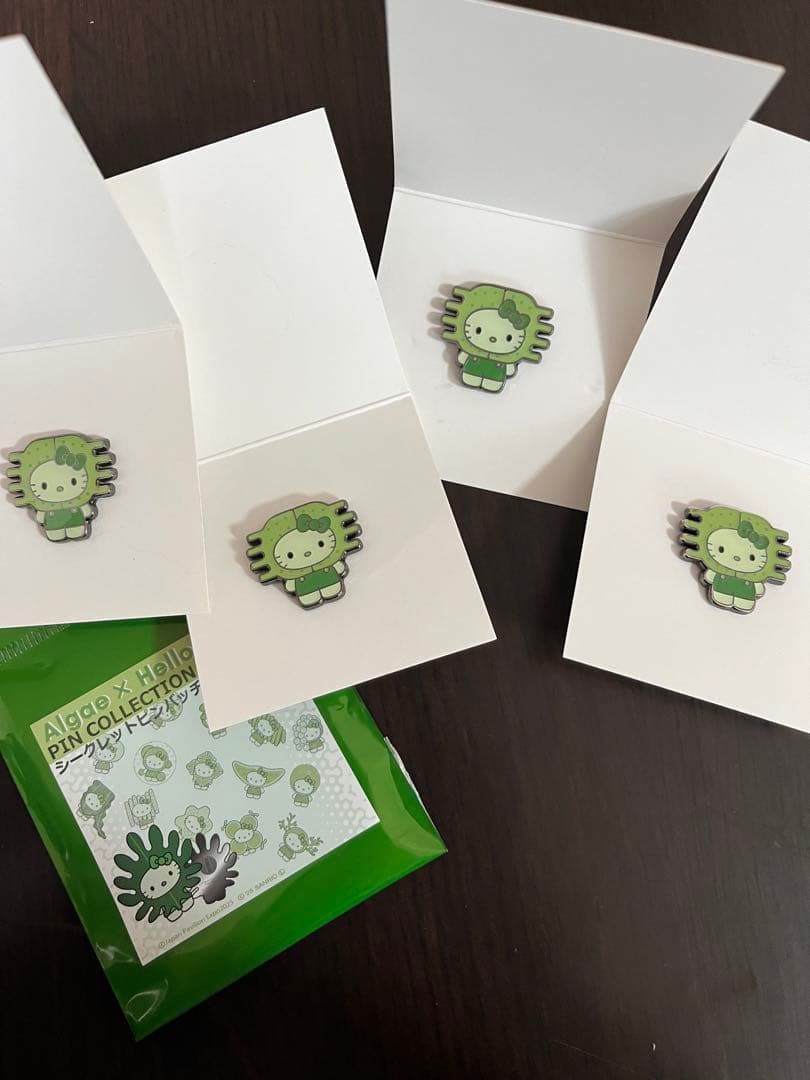 大阪関西万博　藻キティピンバッジ【トゲイカダモ】4点セット