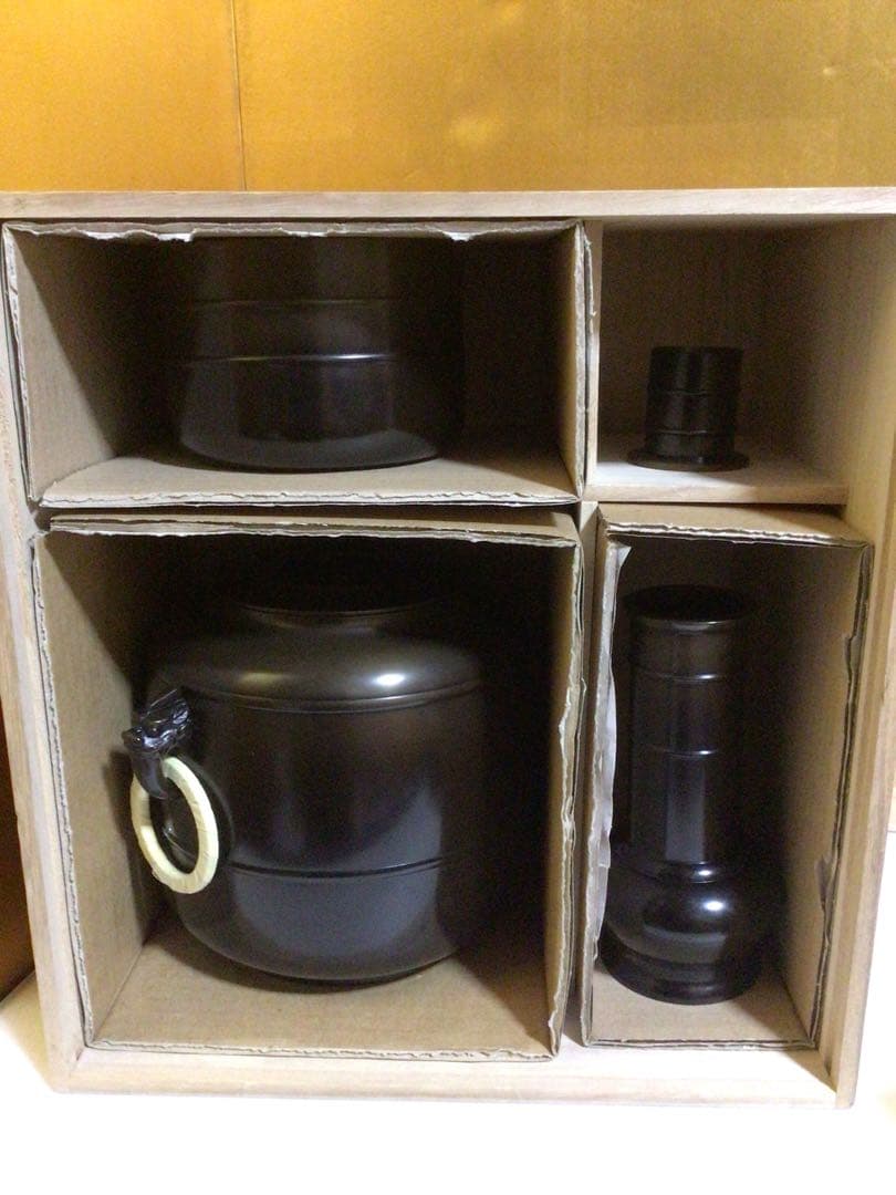 唐銅皆具『金谷浄雲』 利休形 共桐箱付き おそらく未使用品