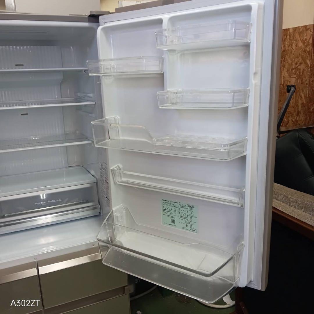 446 ガラスパネル　大型冷蔵庫　右開き　400L強 美品　5ドア　大人気モデル