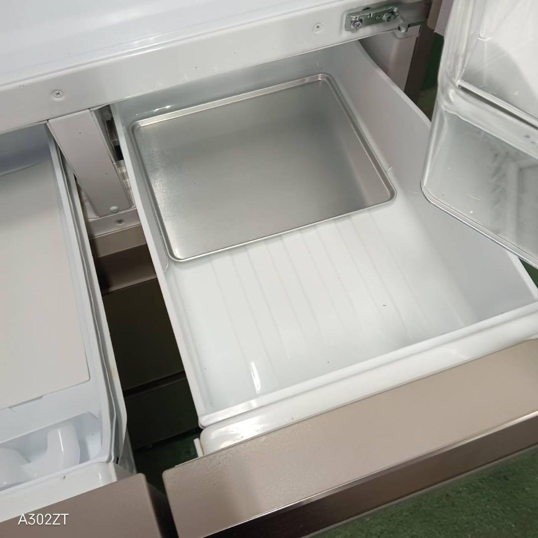 446 ガラスパネル　大型冷蔵庫　右開き　400L強 美品　5ドア　大人気モデル