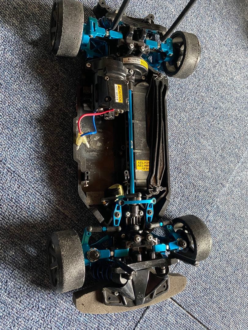 タミヤ TT-02D ドリフトスペック カスタムシャーシ メカレス 青アルミ多数