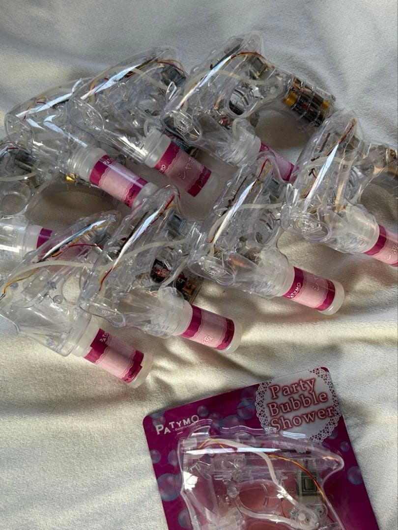 透明バブルガン12個セット　シャボン液付き