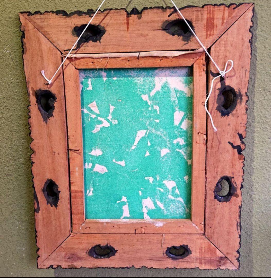 大きめ バリアート プンゴセカン バリ島 絵画 自然 鳥 花 アート カワセミ