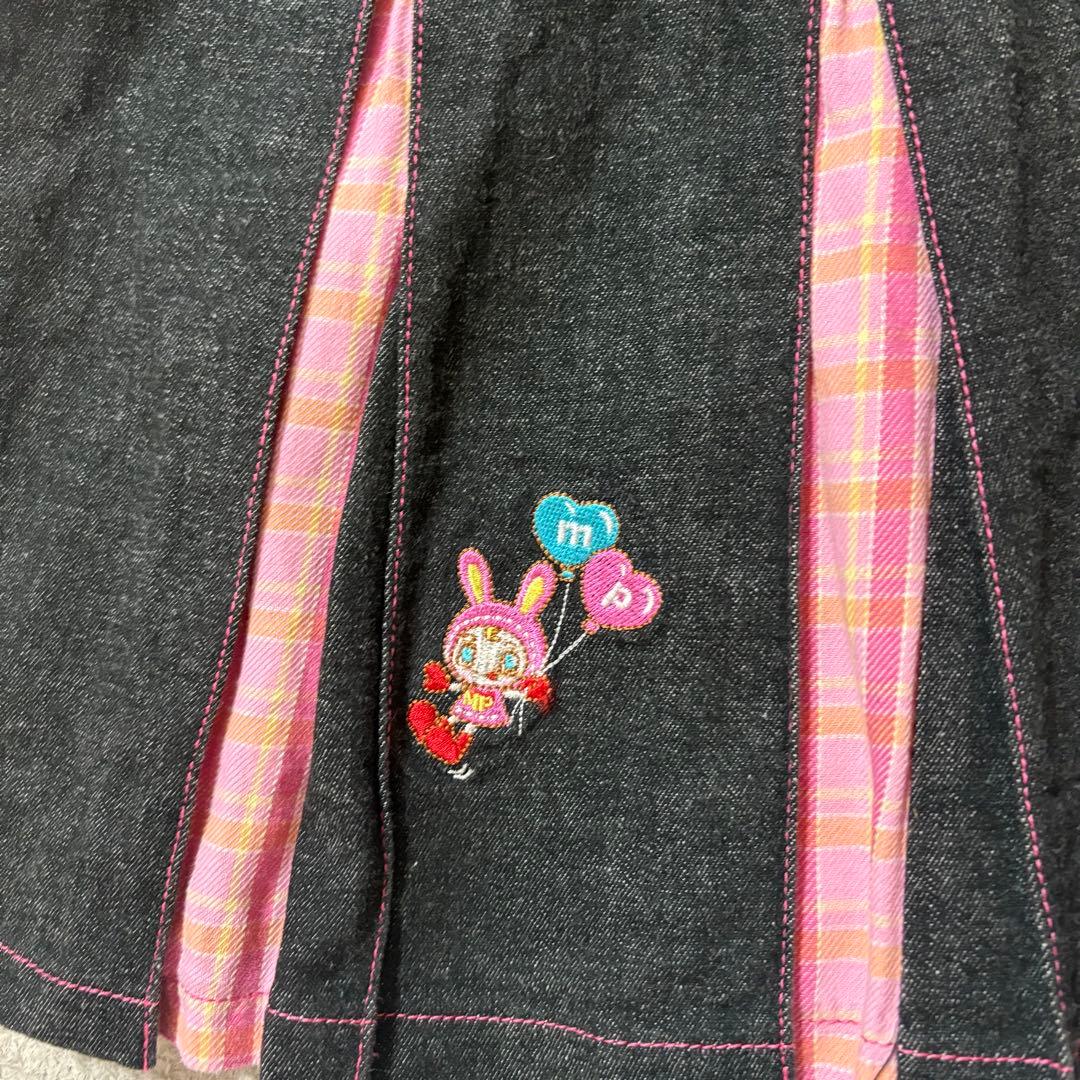 希少品 mezzo piano ベリエちゃん デニム プリーツ スカート y2k