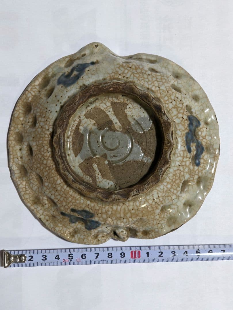 ⭐中国古陶磁 筆洗 古美術品 染付 鳳凰文 桃形 変形皿 古玩 文房四宝 骨董品