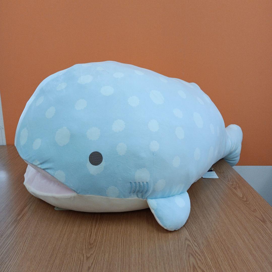 タグ付き　サンエックス　ジンベエさん　特大スーパーもーちもちぬいぐるみ　7th