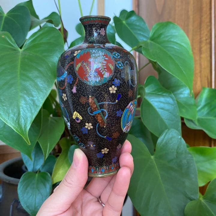 明治七宝　精巧な作り　里帰りの品　丸紋と神の道具