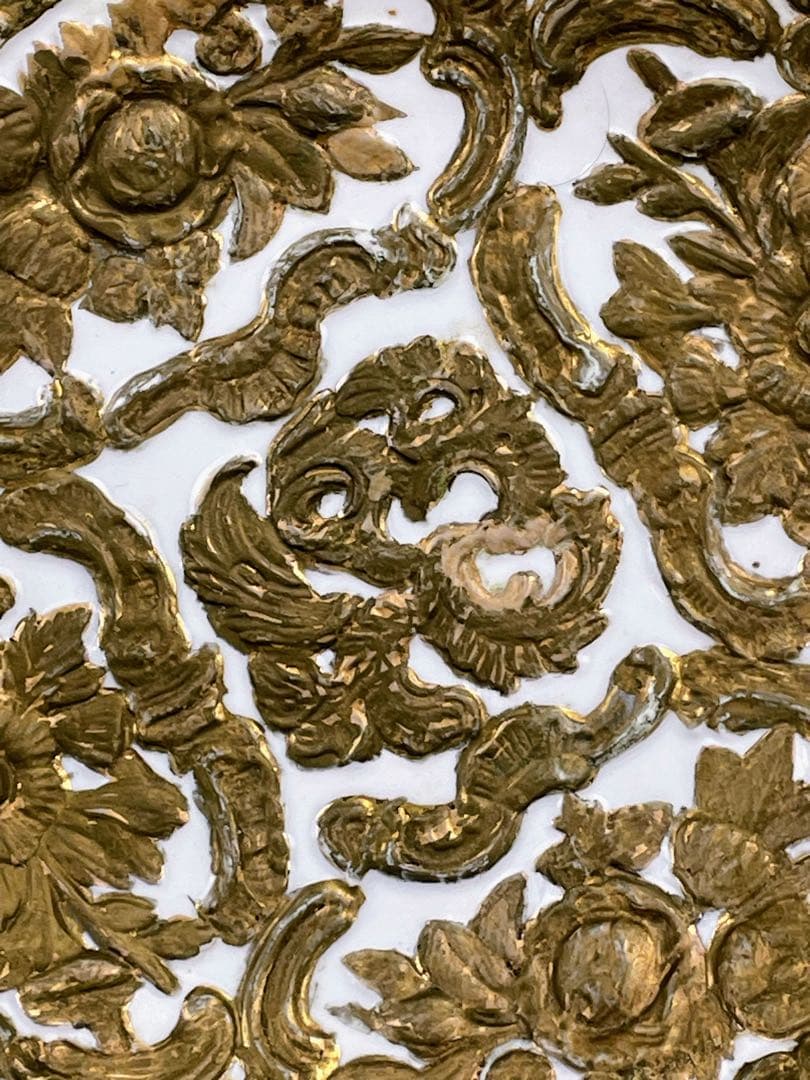 マイセン グランツゴールド風 キャビネット プレート 皿 レリーフ ロココ調