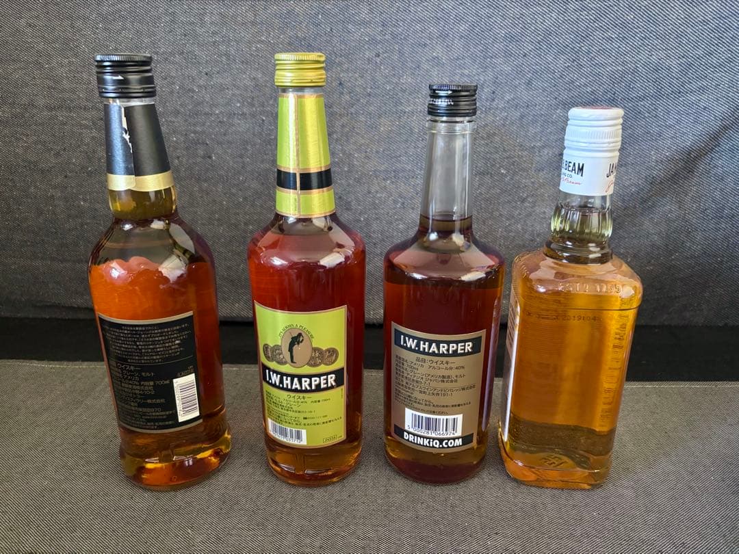 i.w.ハーパー　フォアローゼスなど　バーボンウイスキー古酒　4本セット　未開封