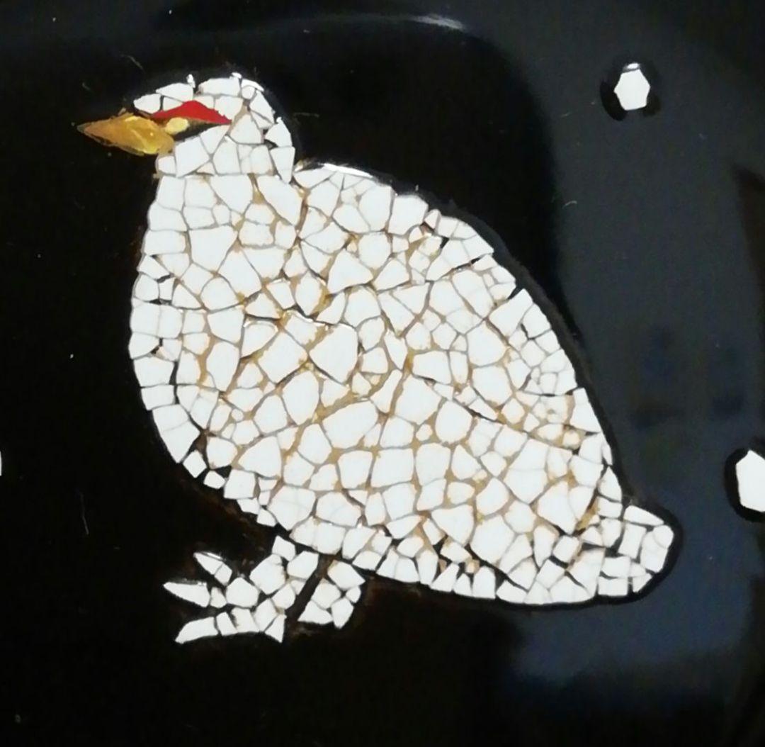 藤田武志作　卵殻　雷鳥　棗　共箱　共布　茶道具