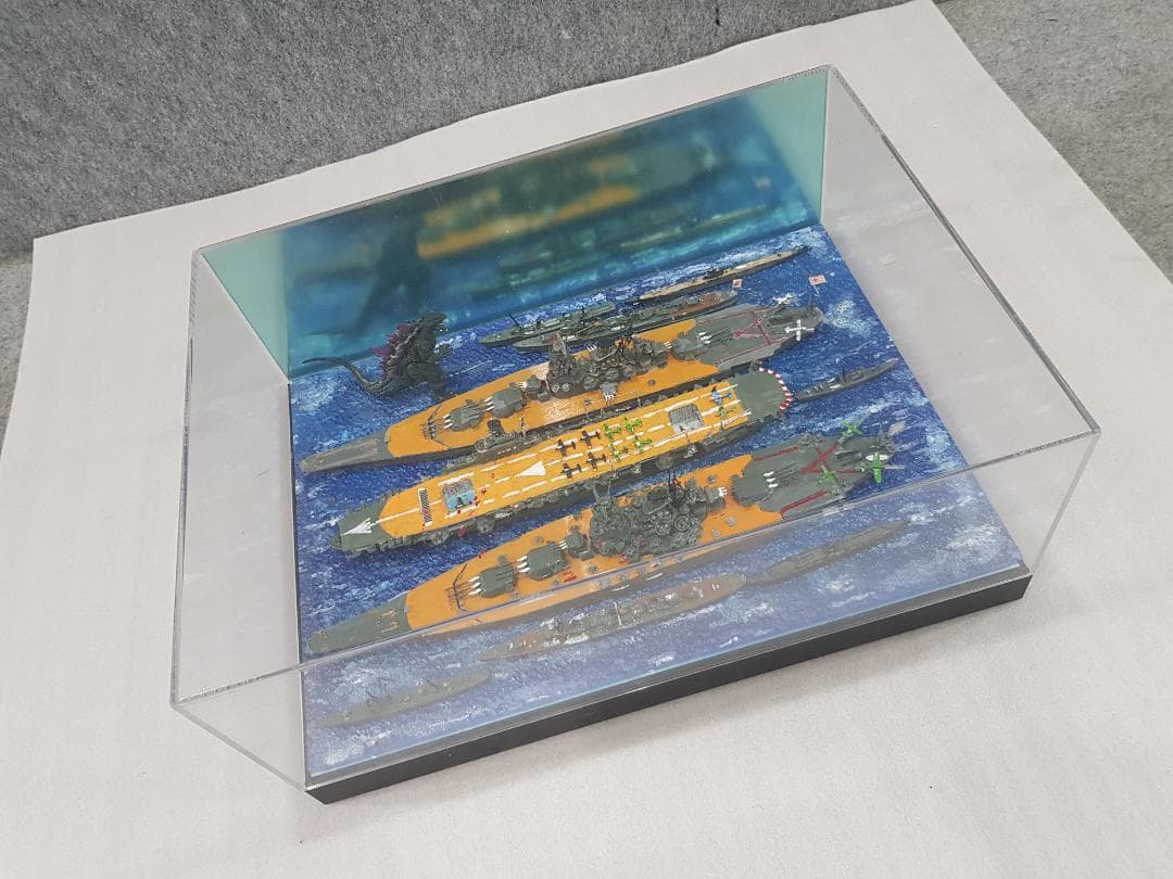 艦船ジオラマ模型 ゴジラ付き 戦艦・空母・駆逐艦 コレクション [20]
