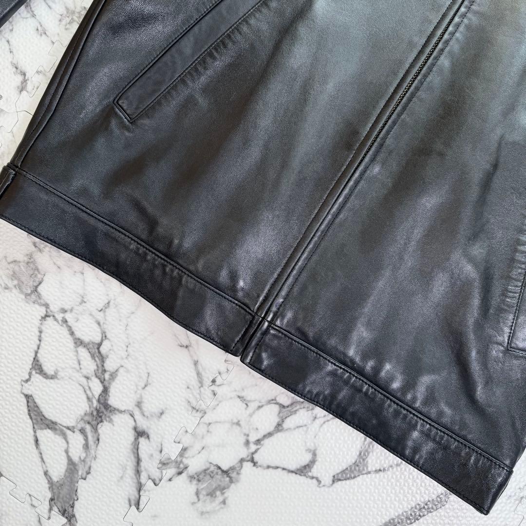 美品◯ポロラルフローレン　レザージャケット　ポニーロゴ　ヴィンテージ　ラムレザー