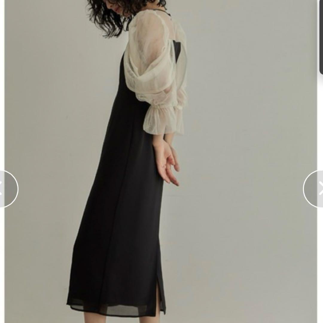 チュールオフショルダー 結婚式 パーティードレス オケージョンドレス bflat