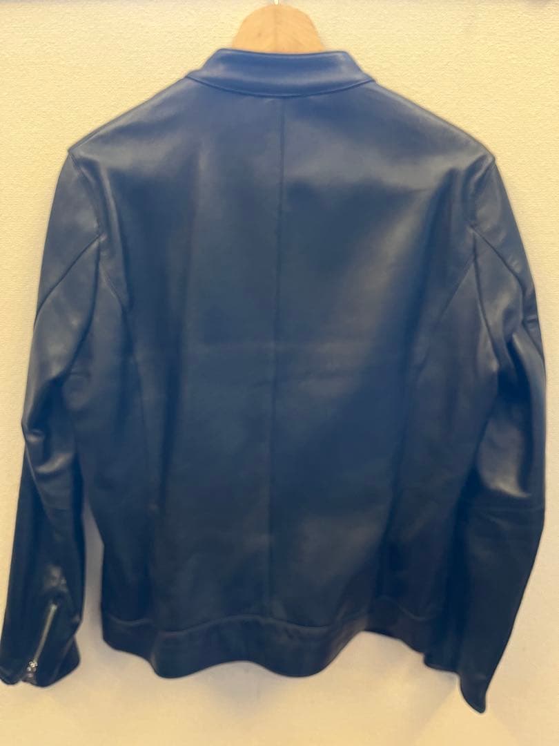 EDIFICE 黒 レザー シングルライダースジャケット