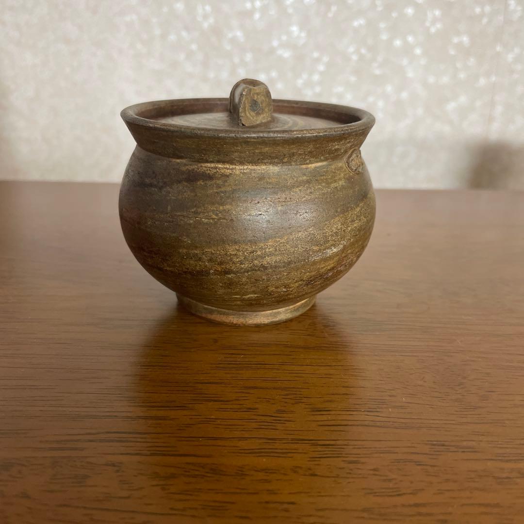 陶器製 茶色 急須 丸型 宝瓶