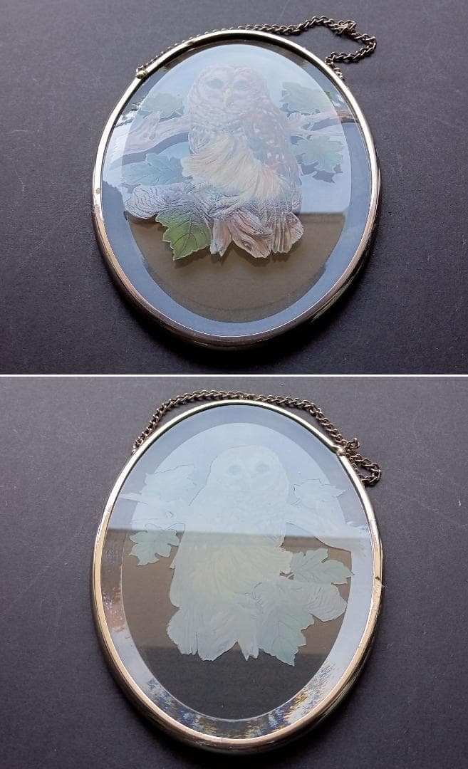 ライフォード社ステンドグラス ふくろうB梟フクロウ /グラスマスターズ トロント