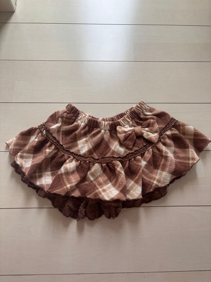 LIZLISA リズリサ 希少 ブラウン チェック柄 スカパン