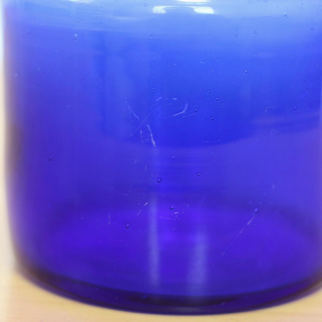 【サイン有り】Erik Hoglund　エリックホグラン　ブルーガラス 花器花瓶