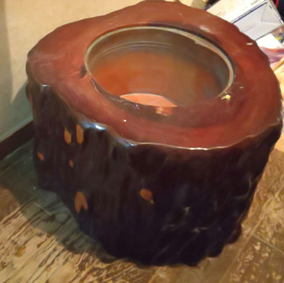 状態良！火鉢 天然木 切り株 古民家 くりぬき火鉢 たのメル便