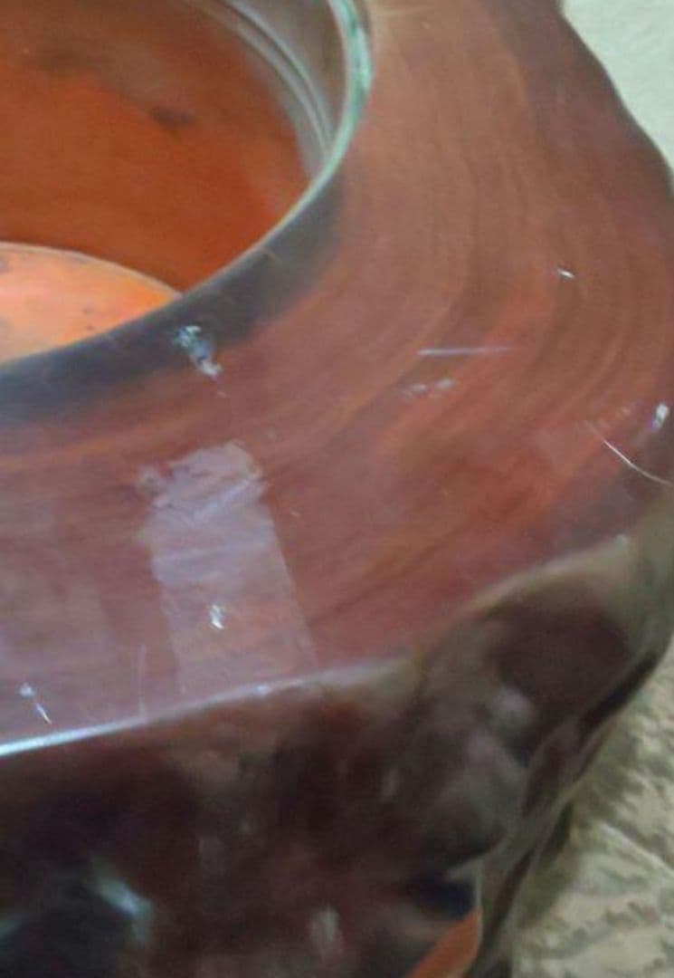 状態良！火鉢 天然木 切り株 古民家 くりぬき火鉢 たのメル便