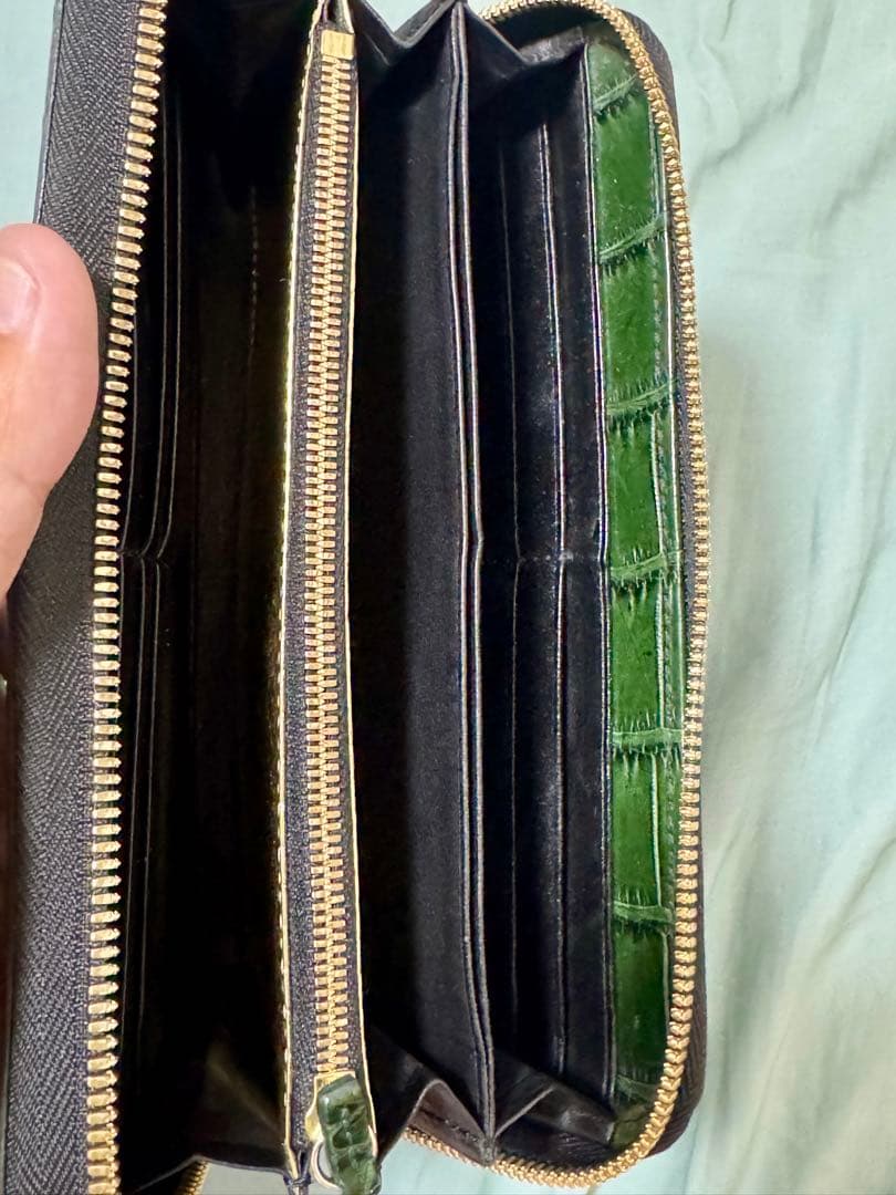 池田工芸　クロコダイル長財布