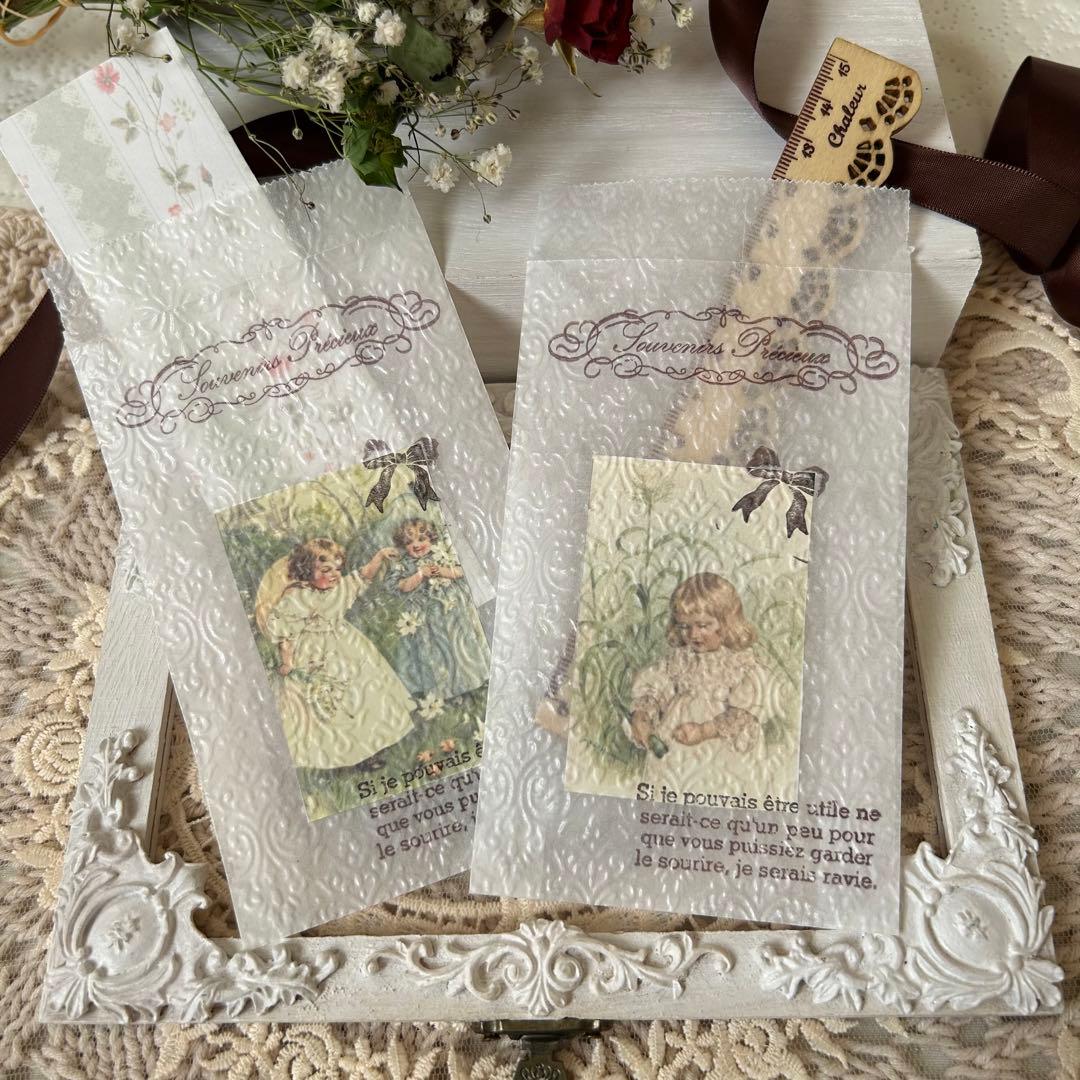 〜アンティーク少女のコラージュB〜グラシン封筒♡おすそ分け♡