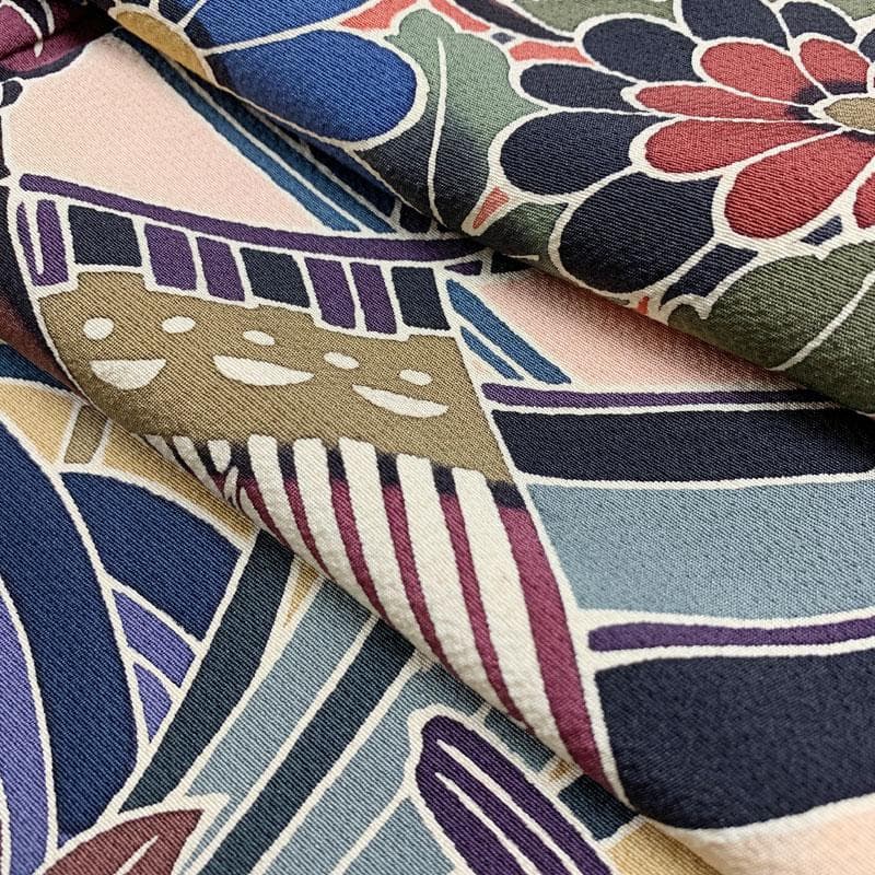 412z2.411y11.小物類☆紅型振袖 宮崎良次 辻が花 京紅型 作家物 赤