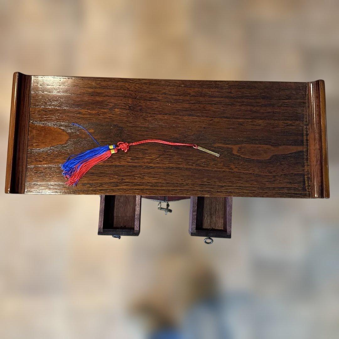 韓国 李朝けやき作り 薬箪笥 くすり箪笥 魚の鍵付き 民芸家具 収納 和室 収納