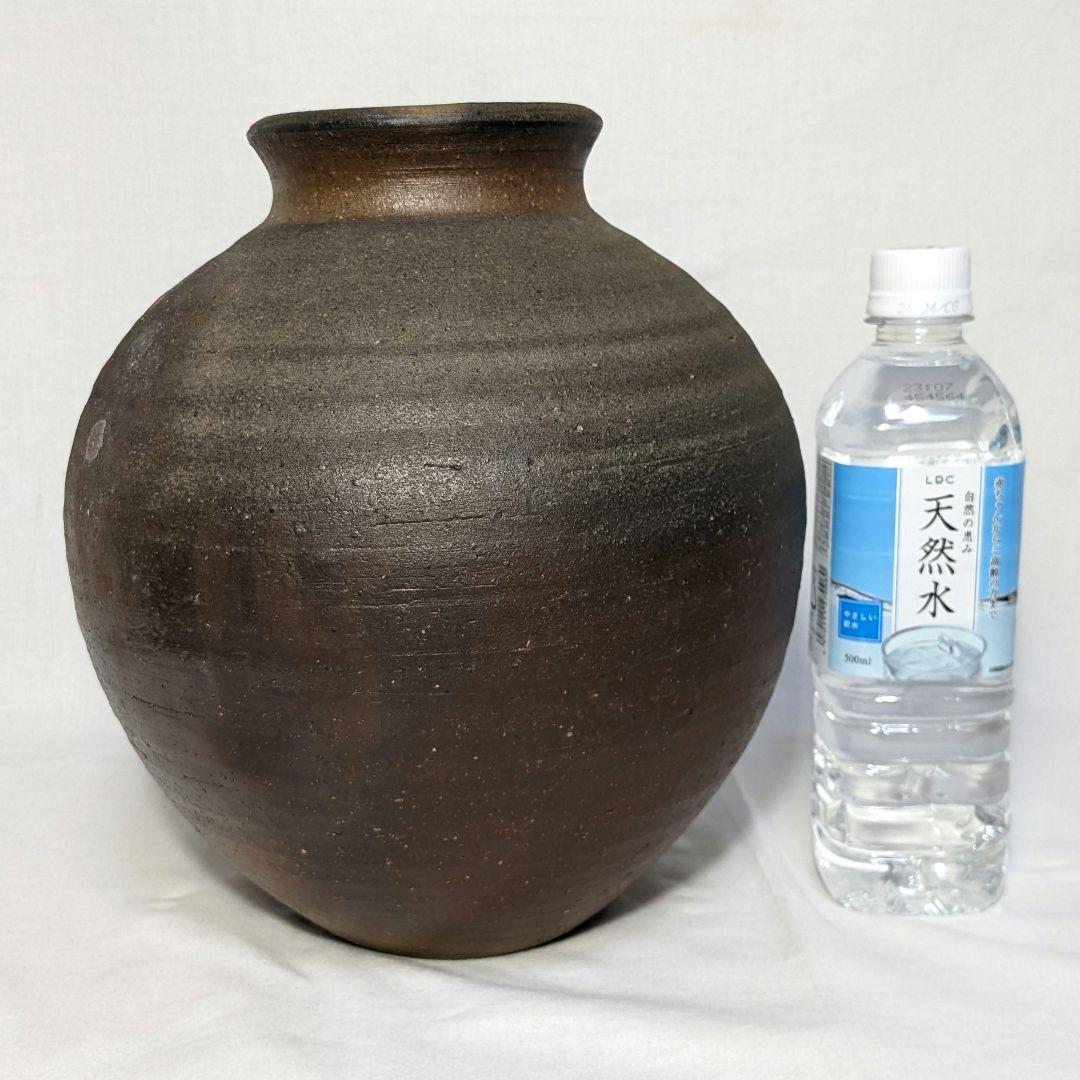 兼田志女子 備前焼 壷 共箱 壺 花器 フラワーベース 花瓶 華道具 置物